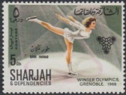 Sharjah Khor Fakkan Mi.Nr. 160A Olympia 1968 Grenoble, Eiskunstlauf (5) - Schardscha