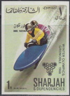 Sharjah Khor Fakkan Mi.Nr. 161B Olympia 1968 Grenoble, Zweierbob (1) - Schardscha