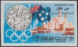 Sharjah Khor Fakkan Mi.Nr. 166B Geschichte D.Olymp. Spiele, Melbourne 1956 (75) - Schardscha