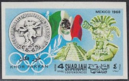 Sharjah Khor Fakkan Mi.Nr. 169B Geschichte D.Olymp. Spiele, Mexiko 1968 (4) - Sharjah
