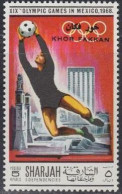 Sharjah Khor Fakkan Mi.Nr. 176A Olympia 1968 Mexiko, Fußball (5) - Schardscha