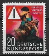 Bund 1952: Mi. 162 O Verkehrssicherheit- Unfallvorbeugung (6.-) - Unfälle Und Verkehrssicherheit