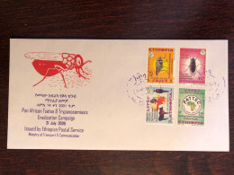 ETHIOPIA FDC COVER 2009 YEAR TSETSE SLEEP DISEASES TRYPANOSOMIASIS HEALTH MEDICINE STAMPS - Etiopia