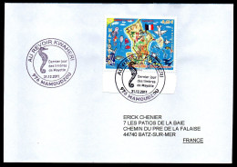 Mayotte , Pli De Mamoudzou Cachet Au Revoir Kwaheri 31 12 2011 Timbre Mayotte 101ème Département - Lettres & Documents