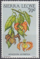Sierra Leone Mi.Nr. 901 Blüten, Monodora Myristica (70) - Sierra Leone (1961-...)