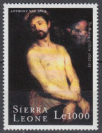 Sierra Leone Mi.Nr. 3455 400.Geb. Van Dyck, Gemälde Verspottung Christi (1000) - Sierra Leone (1961-...)