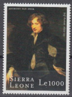 Sierra Leone Mi.Nr. 3462 400.Geb. Van Dyck, Selbstbildnis 1622/23 (1000) - Sierra Leone (1961-...)