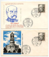 Germany, West 1965 2 FDCs Scott 918 Otto Von Bismarck - 1961-1970