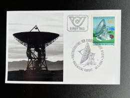 AUSTRIA 1980 PHOTOCARD OPENING AFLENZ EARTH STATION 30-05-1980 OOSTENRIJK OSTERREICH TELECOMMUNICATION - Storia Postale