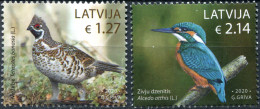 LATVIA - 2020 - SET OF 2 STAMPS MNH ** - National Birds - Letland