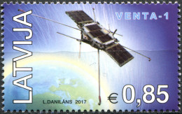 LATVIA - 2017 - STAMP MNH ** - First Latvian Satellite "Venta 1" - Letonia