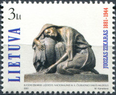 LITHUANIA - 2001 - STAMP MNH ** - Sculptor Juozas Zikaras (1881-1944) - Lithuania