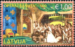 LATVIA - 2020 - STAMP MNH ** - 100th Anniversary Of The Opera Baņuta - Lettland