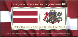 LATVIA - 2021 - SOUVENIR SHEET MNH ** - Centenary Of The State Symbols Of Latvia - Lettland