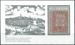LITHUANIA - 1997 - S/S MNH ** - Title Page Of "Catechism" Of Mazvydas - Lithuania