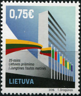 LITHUANIA - 2016 - STAMP MNH ** - 25 Years Of Lithuania's Accession To The UN - Lituania