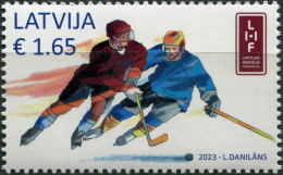 LATVIA - 2023 - STAMP MNH ** - World Ice Hockey Championships (III) - Letonia