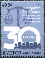 CYPRUS - 2021 - STAMP MNH ** - 30th Anniversary Of The Human Rights Commission - Neufs