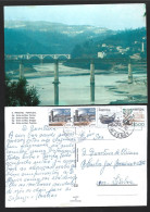 Postal Das Pontes De Entre-os-Rios, Penafiel. Obliteração De Entre-os-Rios 1963. Selos Coimbra, Arte Xavega E Serração - Lettres & Documents