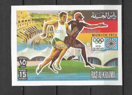 Olympische Spelen 1972, Ras Al Khaima -  Zegels Met Opdruk Postfris - Ra's Al-Chaima