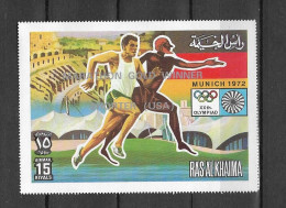 Olympische Spelen 1972, Ras Al Khaima -  Zegels Met Opdruk Postfris - Ra's Al-Chaima