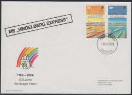 Singapur Mi.Nr. 565+566 Hafen Und Schiffe Singapur, Brief 800J. Hamburger Hafen  - Singapore (1959-...)