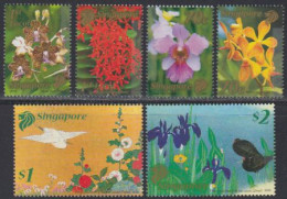 Singapur Mi.Nr. 1620-25IA Blumen (6 Werte) - Singapur (1959-...)