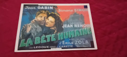 CARTOLINA  LA BETE' HUMAINE- JEAN RENOIR- RIPRODUZIONE - Publicité Cinématographique