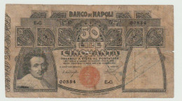 BANCO DI NAPOLI, 100 LIRE 1909. RARO. - Andere & Zonder Classificatie