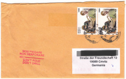 Italy Brief Letter Alessandria To Germany (Crivitz) 2x 0,52 Cent Heiligenbild, Feinst - 2021-...: Poststempel