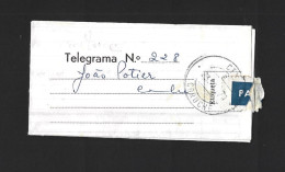 Telegrama Expedido De Angola 1971 Com Obliteração De Coruche, Santarém. Telegram Sent From Angola In 1971 With The Oblit - Brieven En Documenten