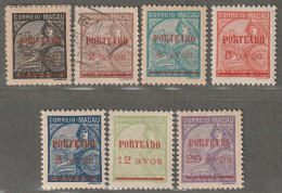 MACAO - TAXE N°46/52 */obl  (1949) Porteado - Timbres-taxe