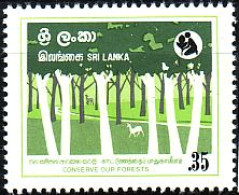 Sri Lanka Mi.Nr. 567 Erhaltung Der Wälder, Stilisierter Wald (35(C)) - Sri Lanka (Ceylon) (1948-...)