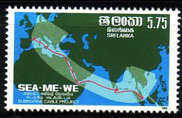 Sri Lanka Mi.Nr. 760 Unterwasserkabel SEA-ME-WE, Telefonhörer (5.75(R)) - Sri Lanka (Ceylon) (1948-...)