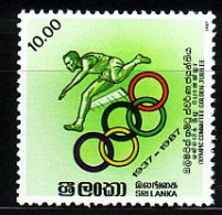 Sri Lanka Mi.Nr. 803 50 J. Nat. Olymp. Komitee, Hürdenläufer, Ringe (10(R)) - Sri Lanka (Ceylon) (1948-...)