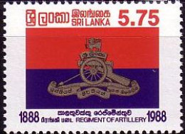 Sri Lanka Mi.Nr. 819 100 J. Artillerie-Regiment, Regimentsfahne (5.75(R)) - Sri Lanka (Ceylon) (1948-...)