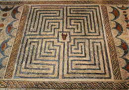 Portugal - Conimbriga - Museu Monografico De Conimbriga - Mosaico. O Minotauro No Labirinto - Mosaïque. Le Minotuaure Da - Coimbra