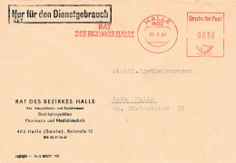 DDR Dienst Brief - Nur Für Den Dienstgebrauch - Afs Rat Des Bezirkes Halle 1981 Medizintechnik - Zentraler Kurierdienst