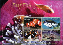 Papua New Guinea 2012. Reef Fish (MNH OG) Miniature Sheet - Papua New Guinea