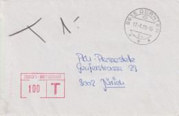 Taxierter Brief  Dürnten - Zürich  (Tax Freistempel)        1989 - Briefe U. Dokumente