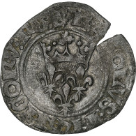France, Charles VI, Florette, 1419, Paris, Billon, TTB+, Duplessy:387B - 1380-1422 Karel VI De Waanzinnige