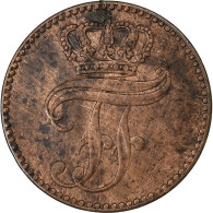 Etats Allemands, MECKLENBURG-SCHWERIN, Friedrich Franz II, 3 Pfennig, 1858 - Piccole Monete & Altre Suddivisioni