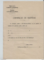 Certificat De Baptème Vierge, Sainte Marie Aux Mines, Confession D'Augsbourg - Zonder Classificatie