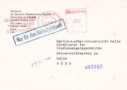 DDR Dienst Brief - Nur Für Den Dienstgebrauch - Ministerrat Der DDR Ministerium Für Finanzen Berlin 1987 - Zentraler Kurierdienst