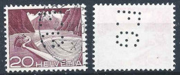 Grimsel 301A, 20 Rp.braunkarmin  (Perfin F.G Chiasso)       1950 - Used Stamps