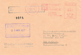 DDR Dienst Brief - Nur Für Den Dienstgebrauch - Afs VEB Kombinat Pumpen Und Verdichter Halle 1982 - Service Central De Courrier