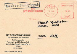 DDR Dienst Brief - Nur Für Den Dienstgebrauch - Afs Rat Des Bezirkes Halle 1982 Medizintechnik - Zentraler Kurierdienst