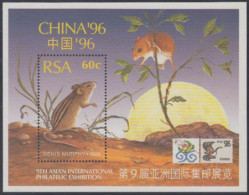 Südafrika Mi.Nr. Block 42 Briefmarkenausstellung CHINA '96, Ratte - Other & Unclassified