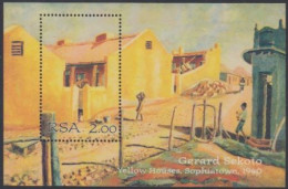 Südafrika Mi.Nr. Block 43 Gemälde Yellow Houses Sophiatown V.Gerard Sekoto - Sonstige & Ohne Zuordnung