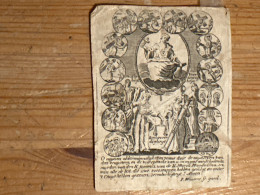 Kopergravure Papier Cruysweg Crucifie Moeder Van H.Joannes Wauters Sc Gand 7x 9 Cm Holy Card Image Pieuse - Collections